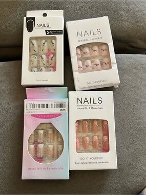 DIY nail kit- press on- neutral colors